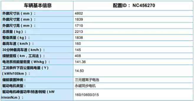 威马EX6基本参数信息